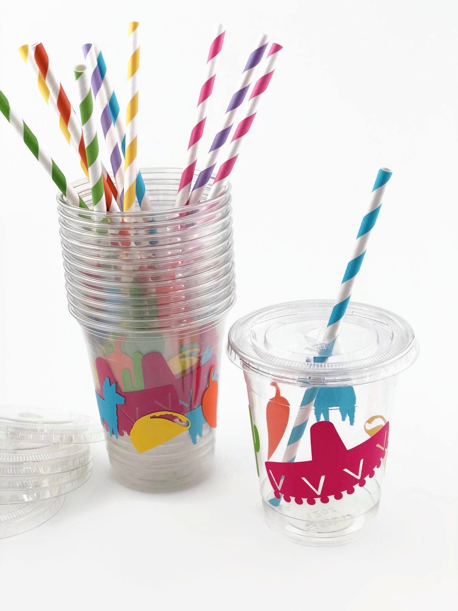 Fiesta Colorful Party Cup Set - Stesha Party - birthday, birthday