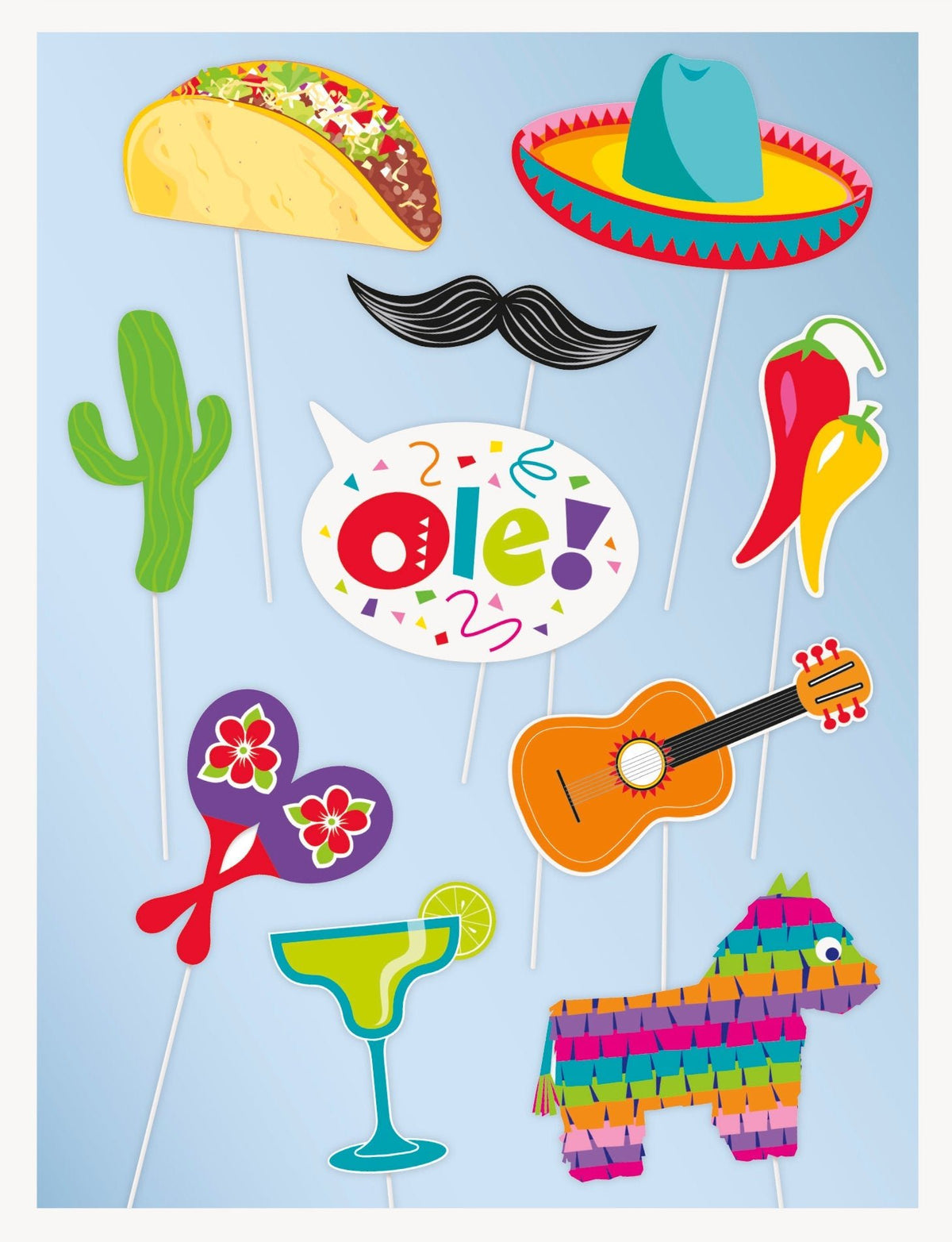 Fiesta Party Photo Props - Stesha Party