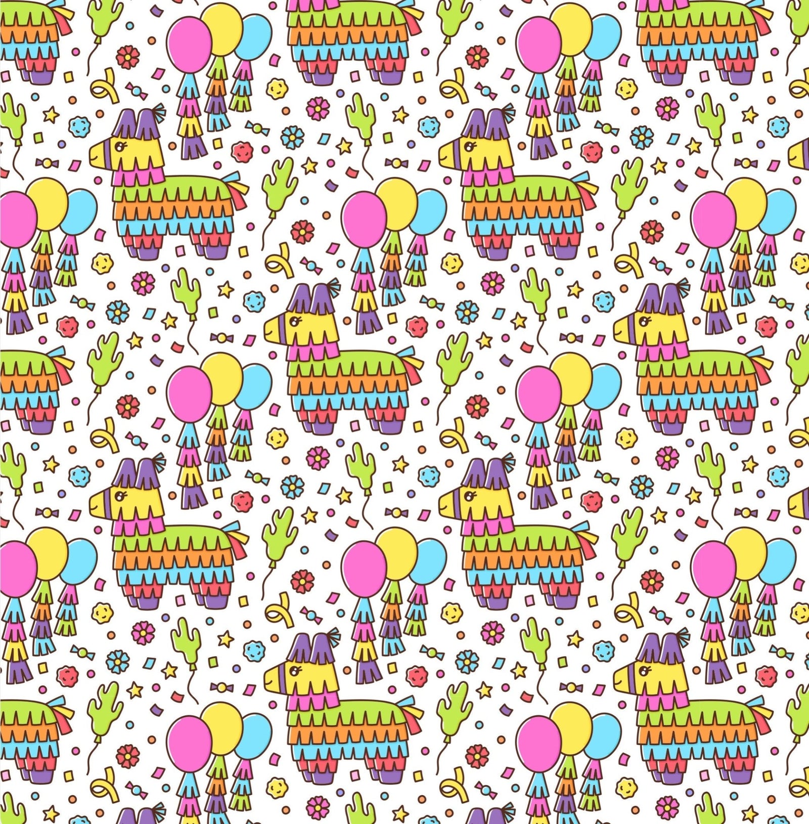 Fiesta Party Piñata Gift Wrap - Stesha Party