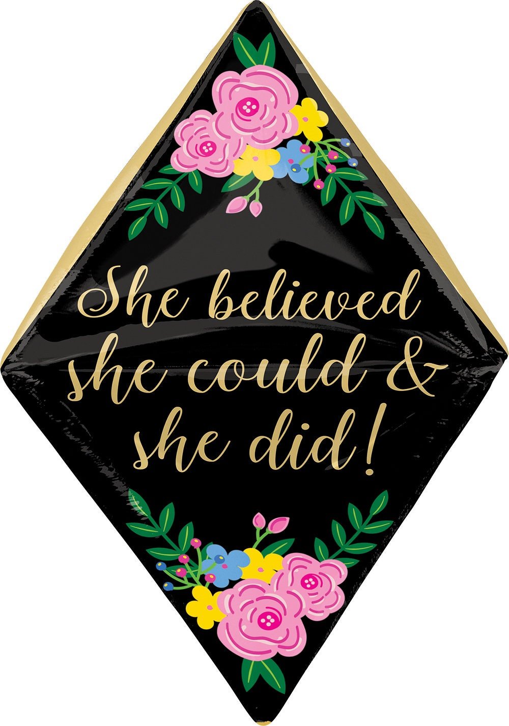 Floral Congrats Grad Balloon - Stesha Party