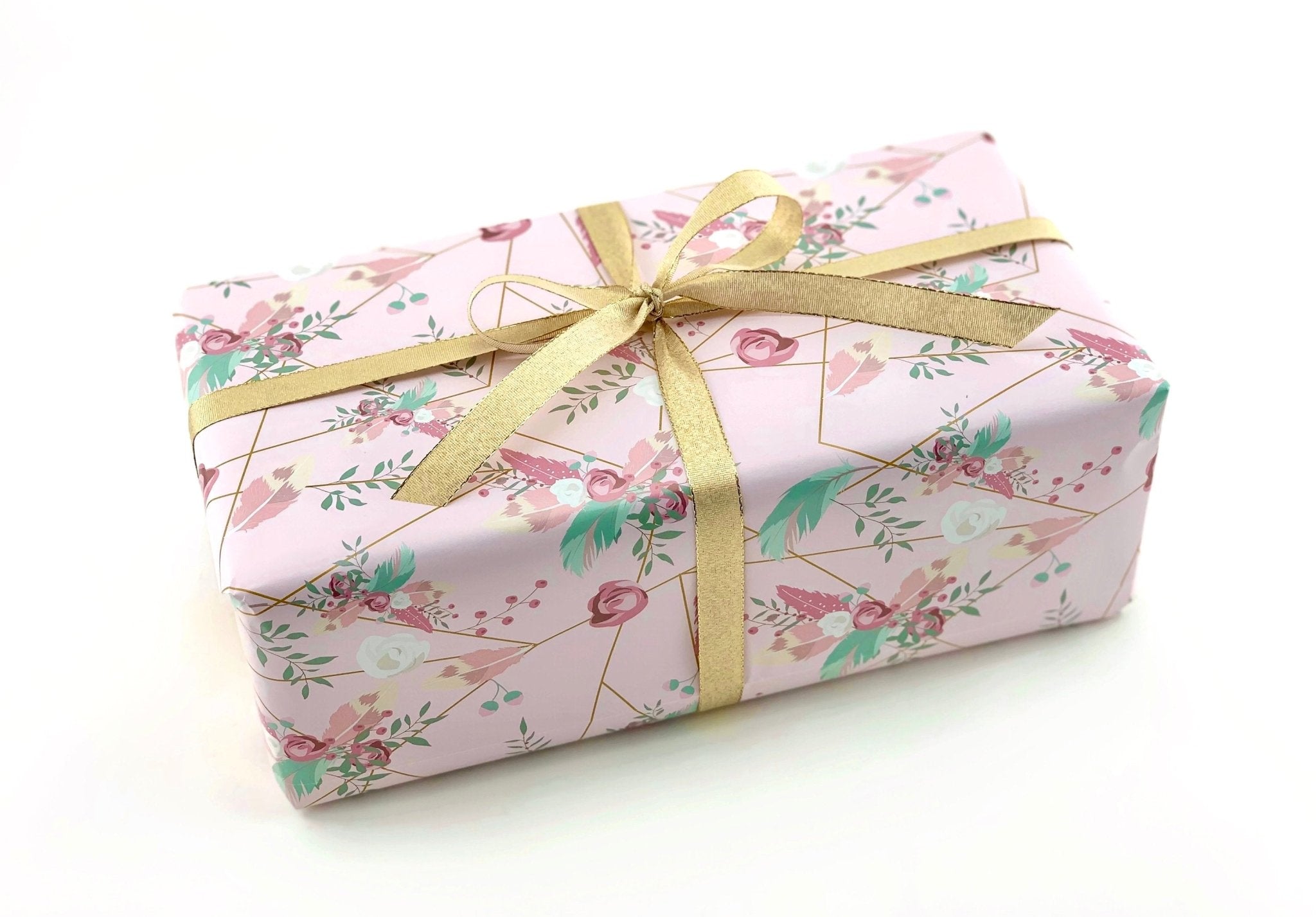 Pink Flowers Wrapping Paper Gift Wrap