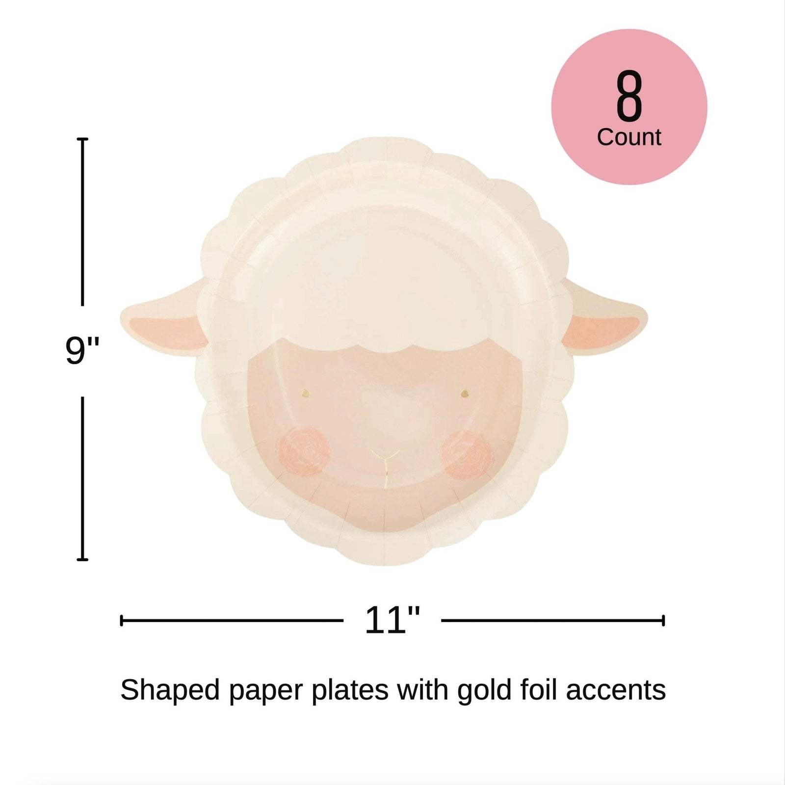 Fluffy Sheep Shaped Plates - Stesha Party