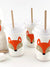 Fox Paper Cups with Lids & Stirrers - Stesha Party