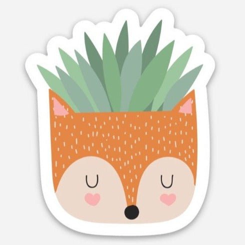 Fox Planter Sticker - Stesha Party