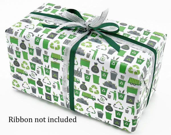 Garbage Writing Paper Garbage & Recycling Wrapping Paper - Stesha Party