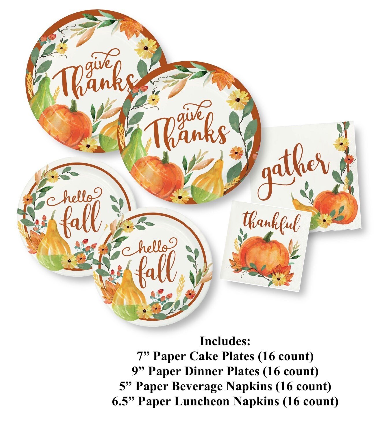 Gather Thanksgiving Party Supplies - Stesha Party