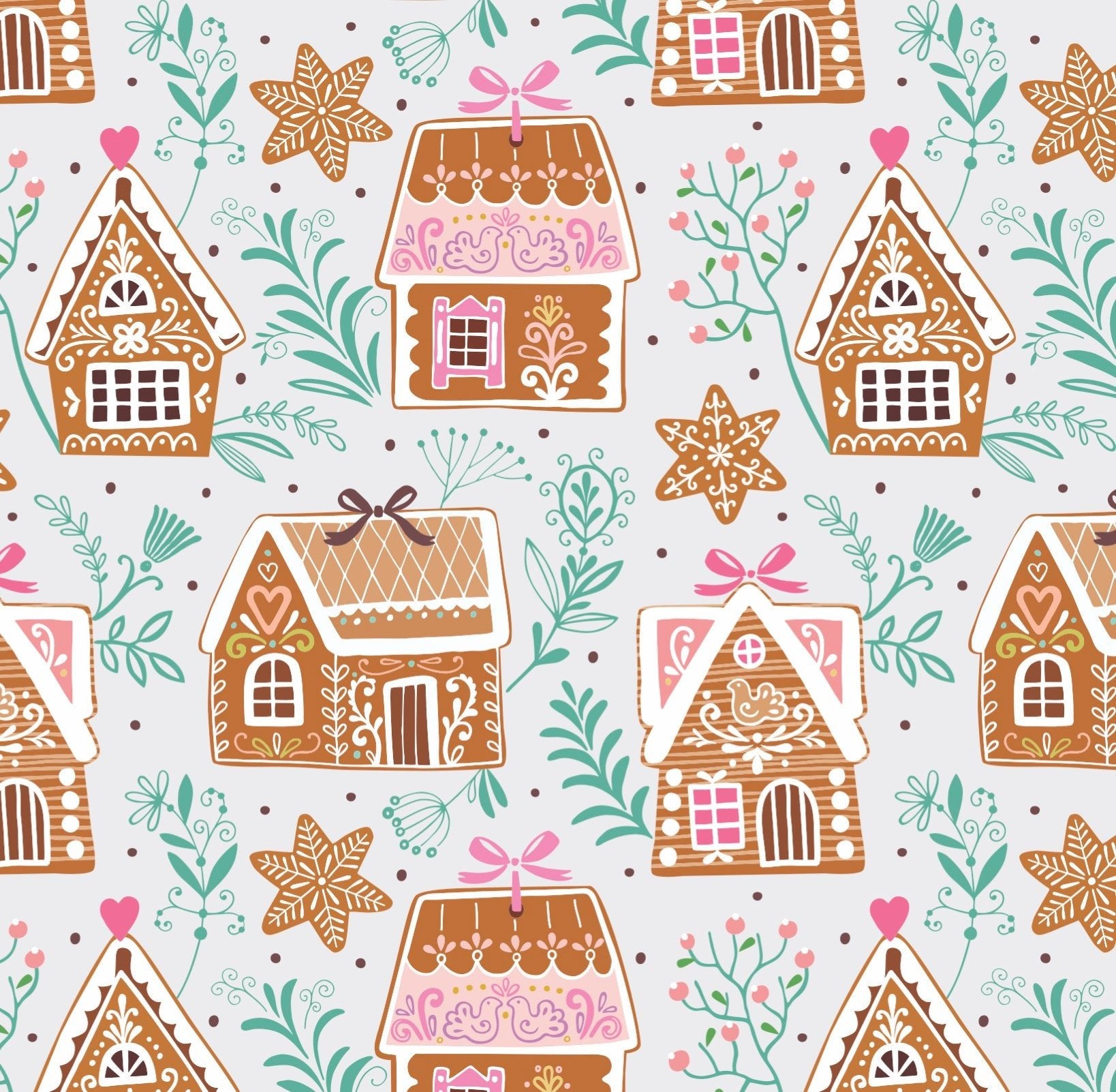 Gingerbread House Wrapping Paper - Stesha Party
