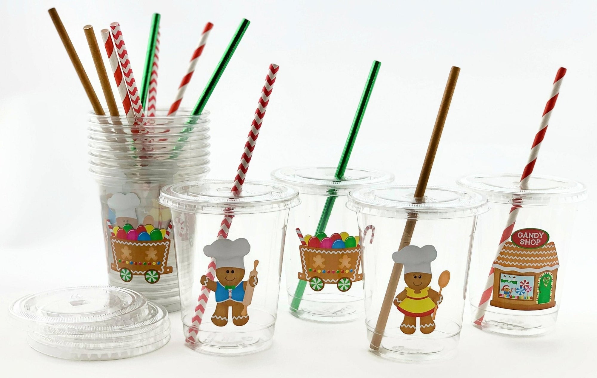 Gingerbread Party Clear Cup Set - Stesha Party