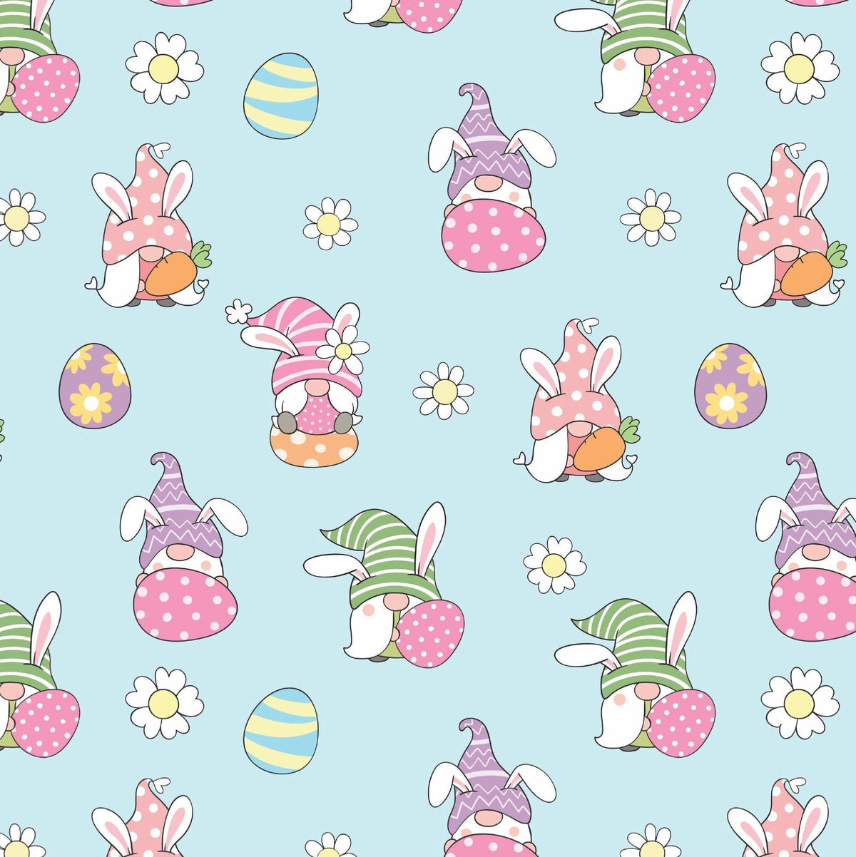 Gnome Bunny Gift Wrap - Stesha Party