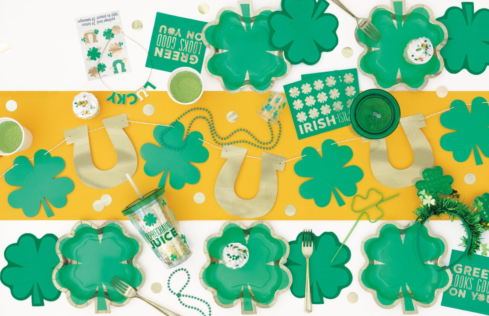 Gold Foil "Irish-ish" St Patricks Napkins 16ct - Stesha Party