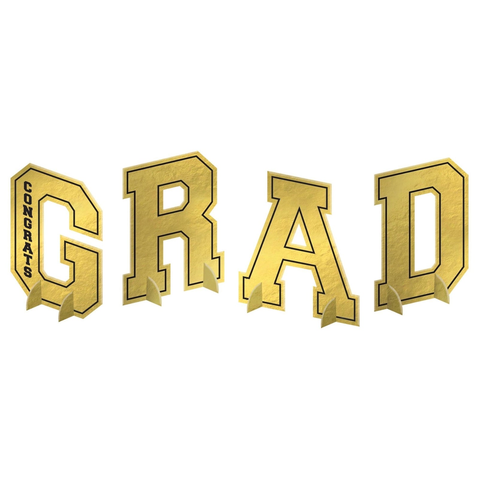 Gold "Grad" Party Centerpiece