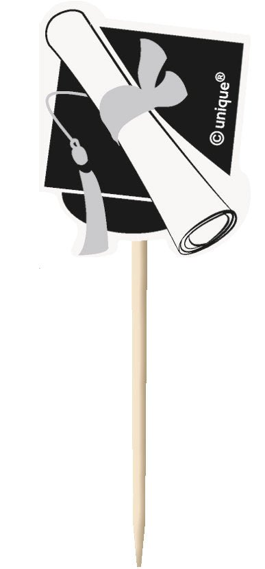 Graduation Party Cupcake Toppers - Stesha Party