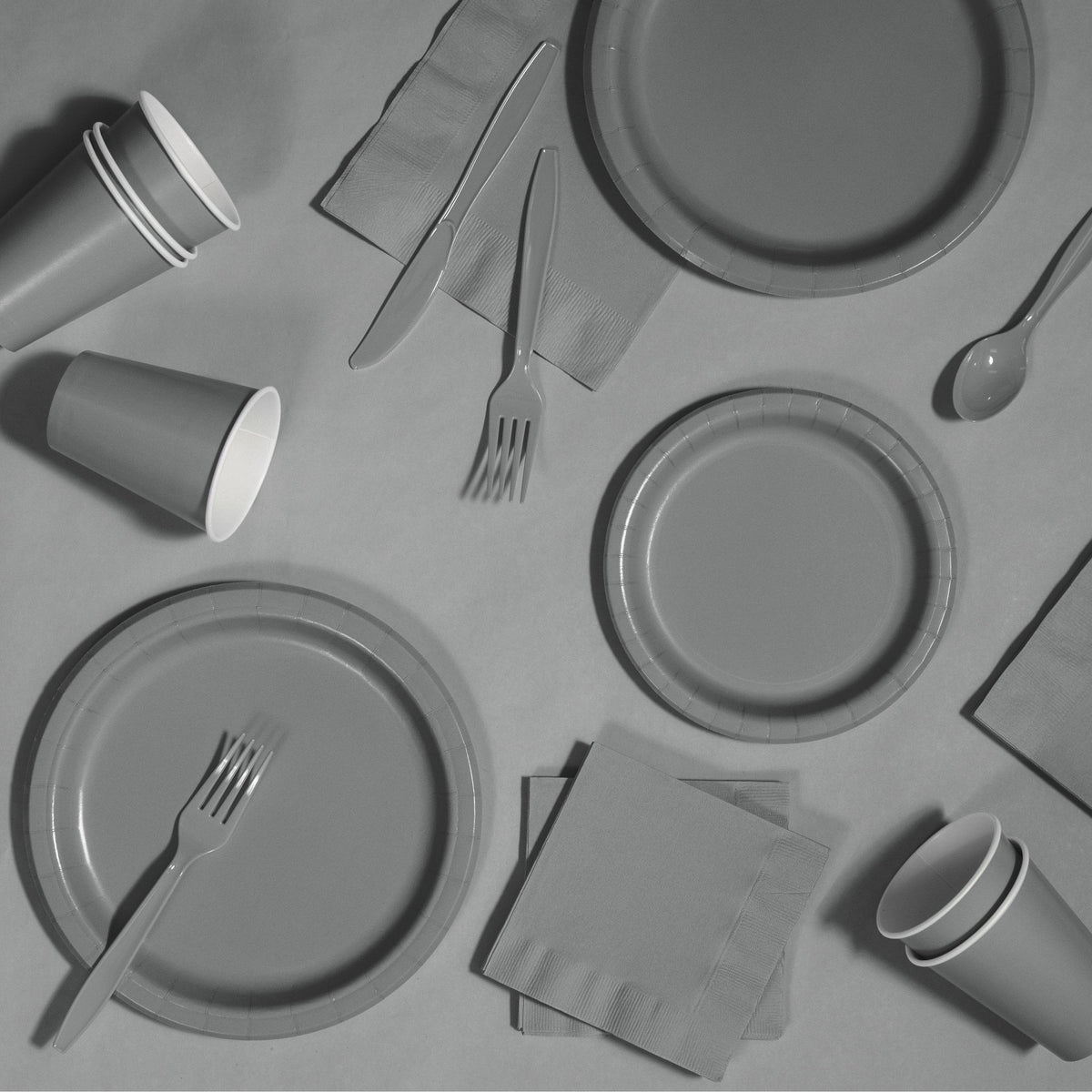 Gray Party Napkins - Stesha Party