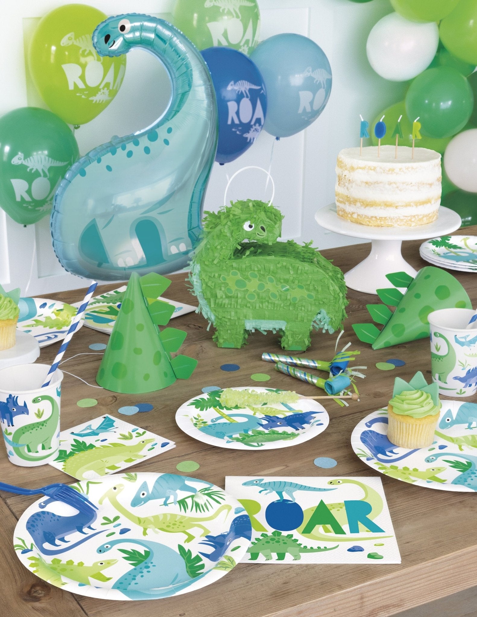Green Dinosaur Shaped Party Plates - Stesha Party
