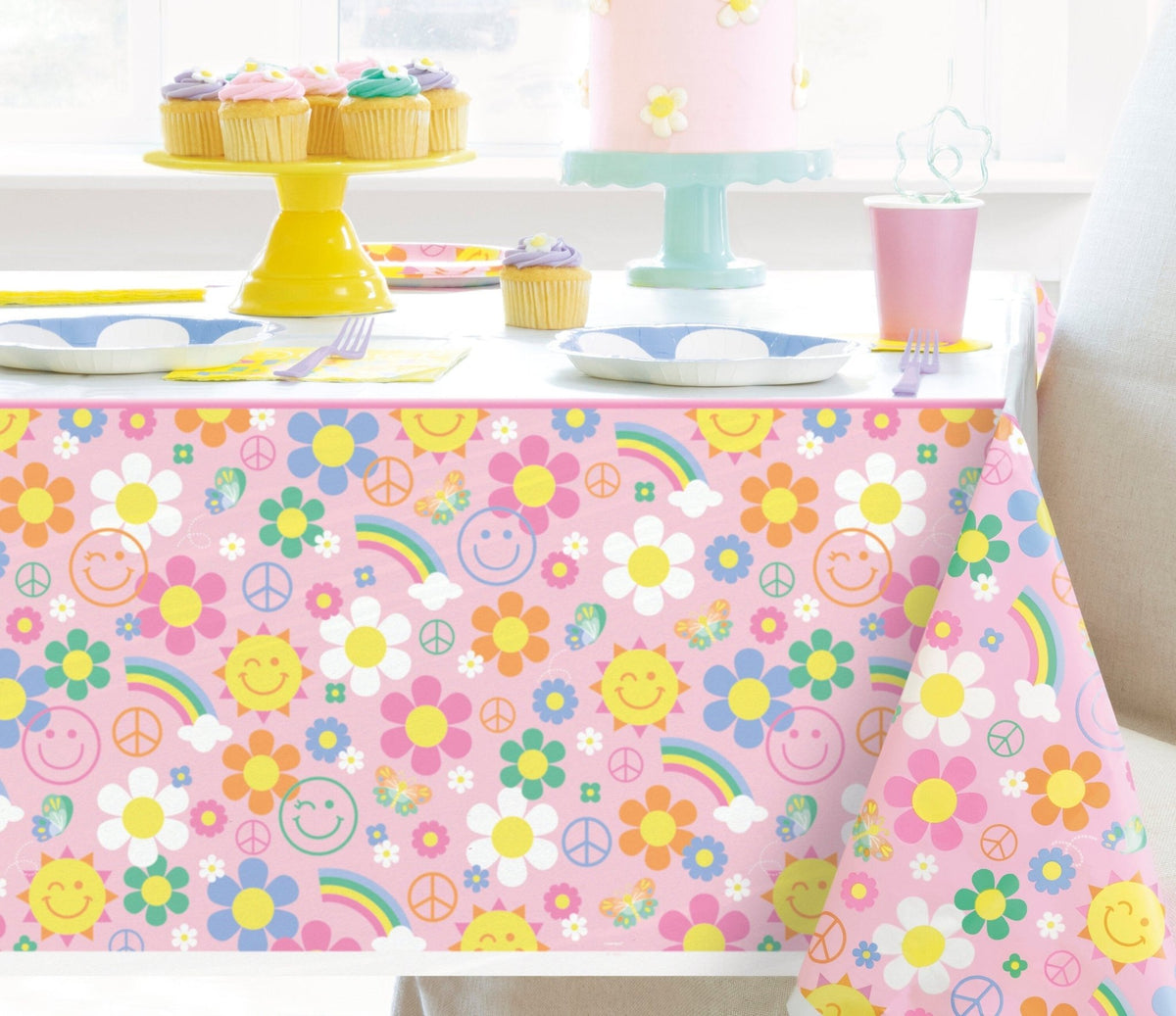Groovy Party Plastic Tablecloth - Stesha Party