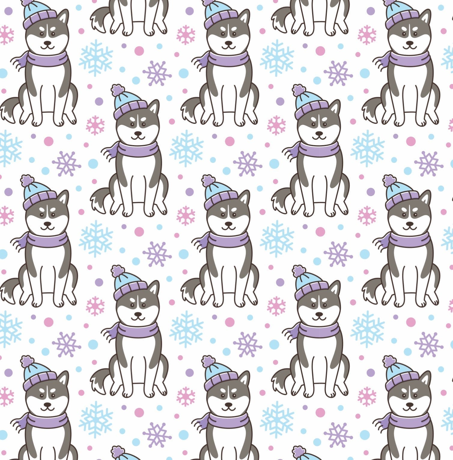 Husky Dog Wrapping Paper - Stesha Party