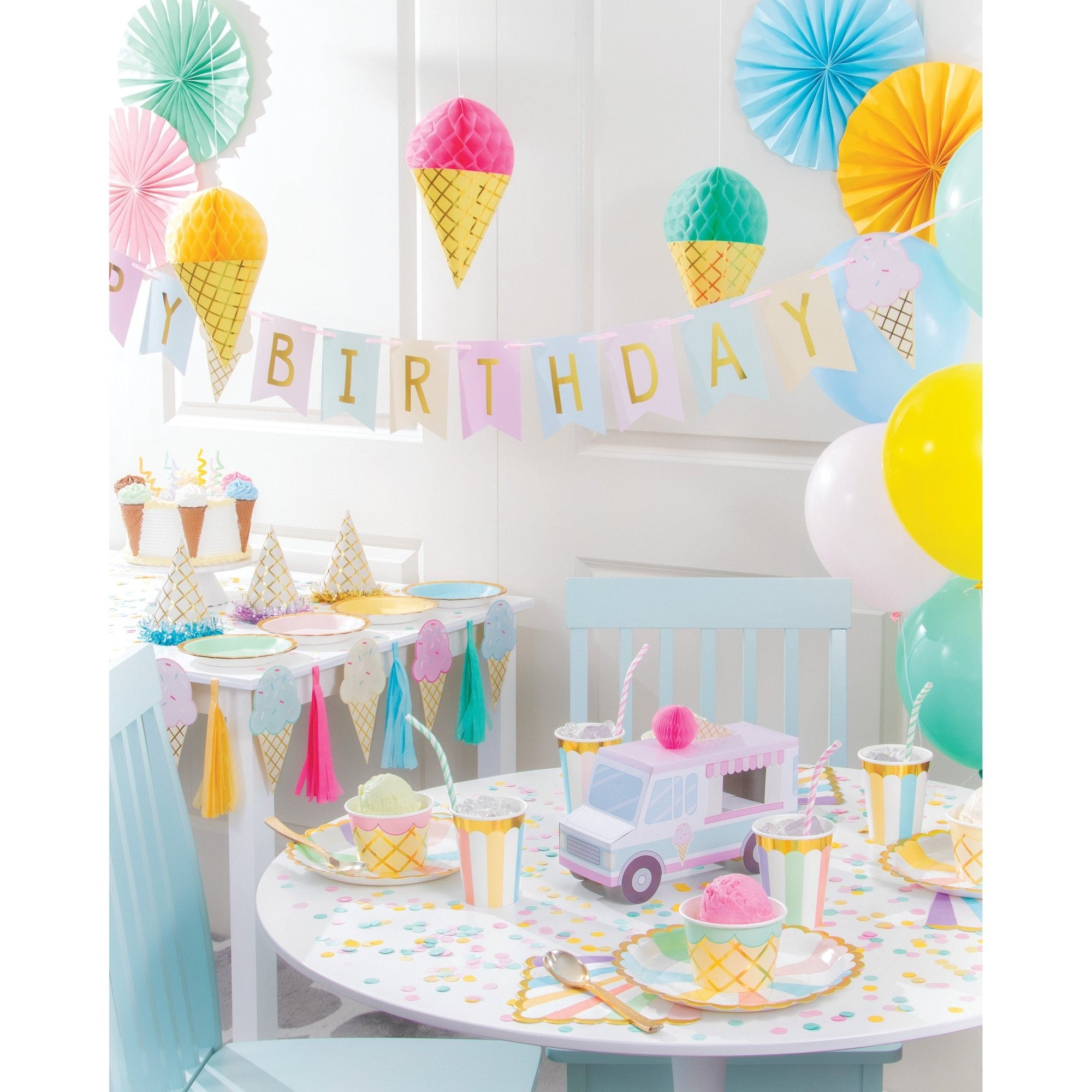 Ice Cream Party Banner - Stesha Party
