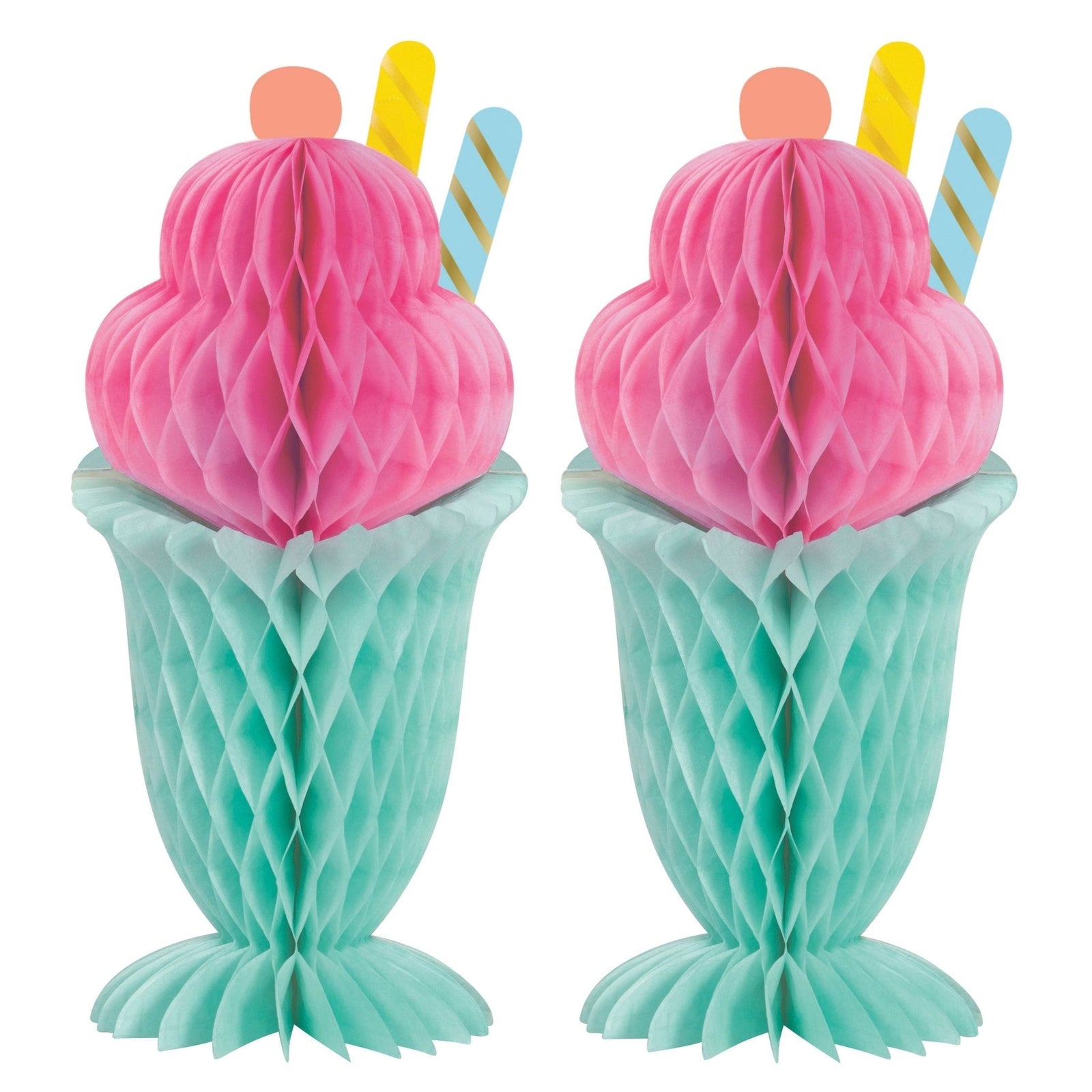 Ice Cream Party Centerpieces 2ct - Stesha Party