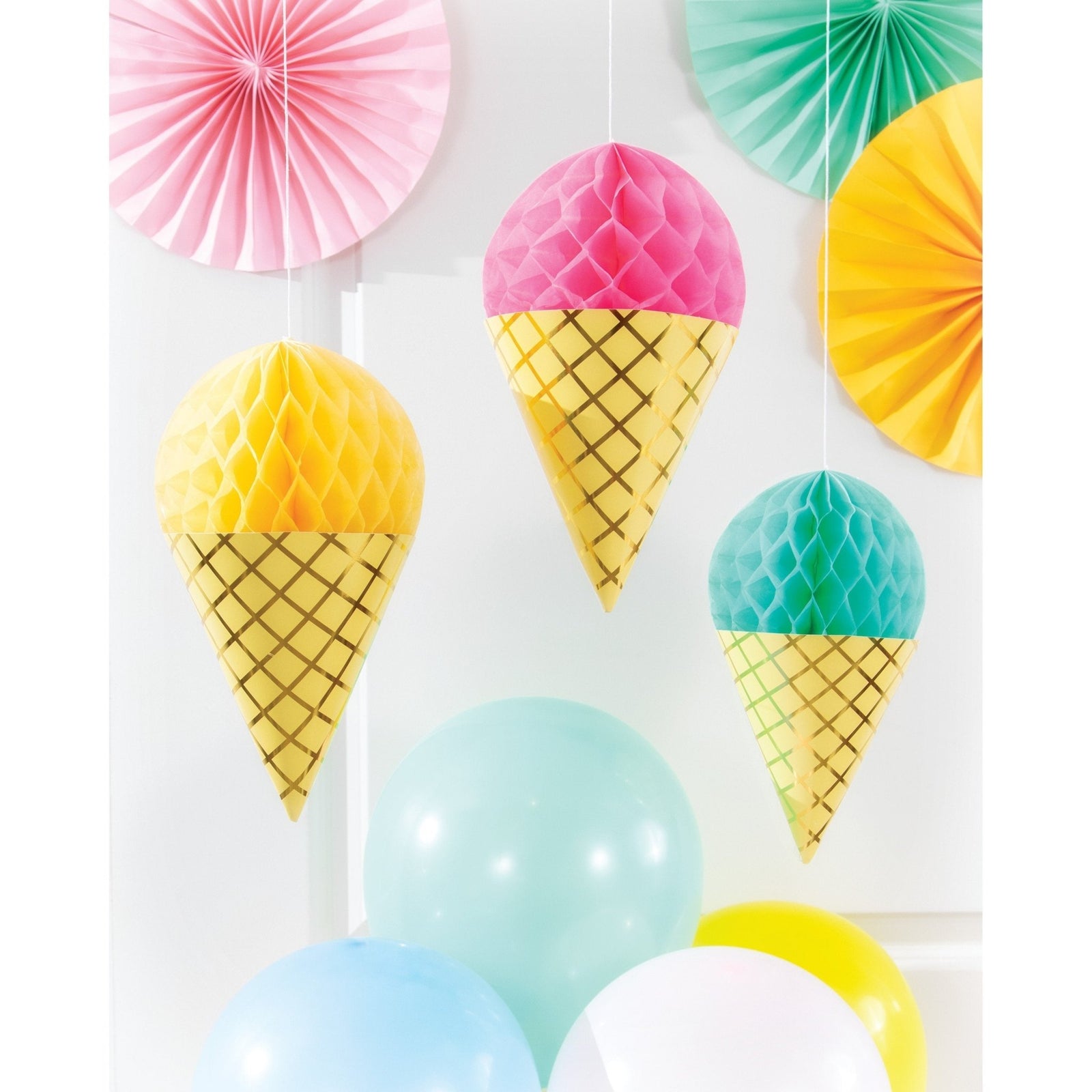 Ice Cream Party Hanging Decorations - Stesha Party