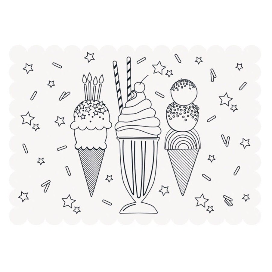 Ice Cream Party Placemats - Stesha Party
