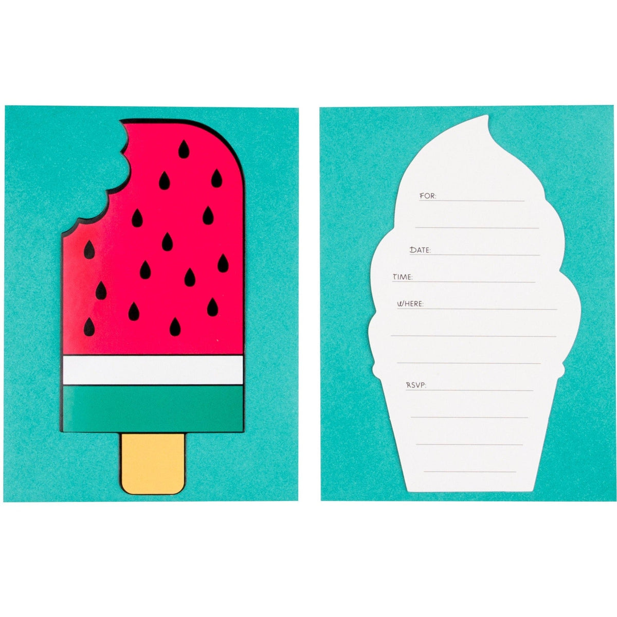 Ice Cream Themed Party Invitations - Stesha Party