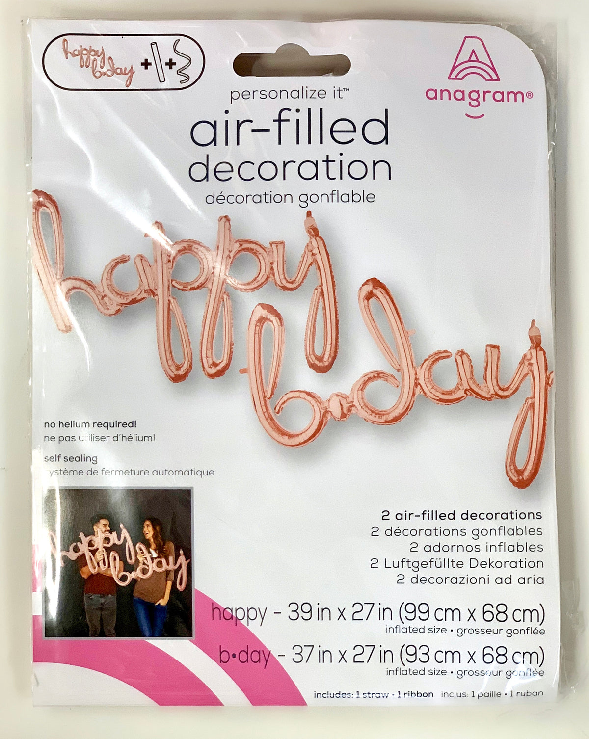 76&quot; Rose Gold Birthday Balloon - Rose Gold Party Decorations, Birthday Decorations, Birthday Balloon, First Birthday, Rose Gold Balloon