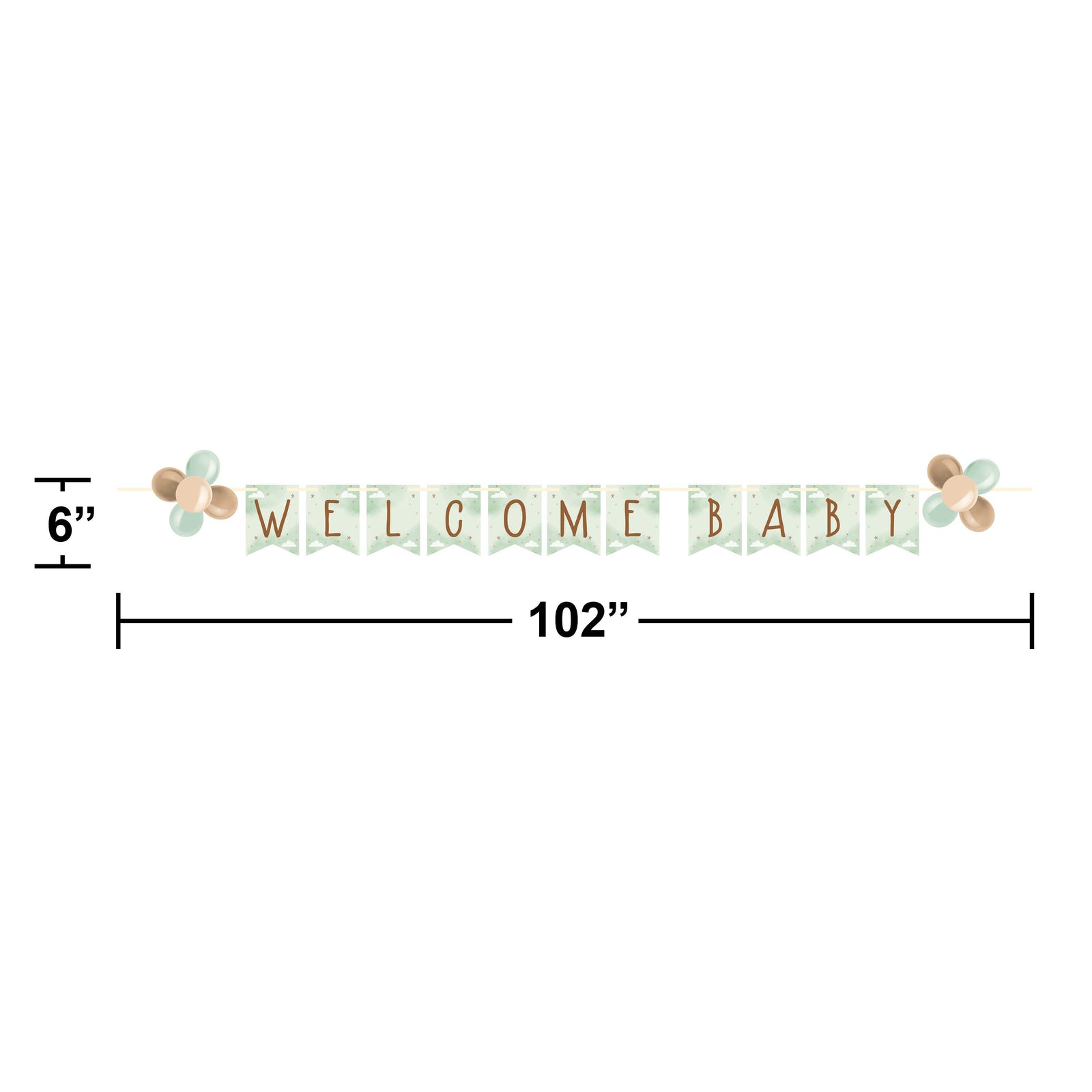 Welcome Baby Banner - Teddy Bear Baby Shower Banner, Welcome Baby Party Supplies, Baby Shower Banner Garland, Bear Baby Shower Decorations