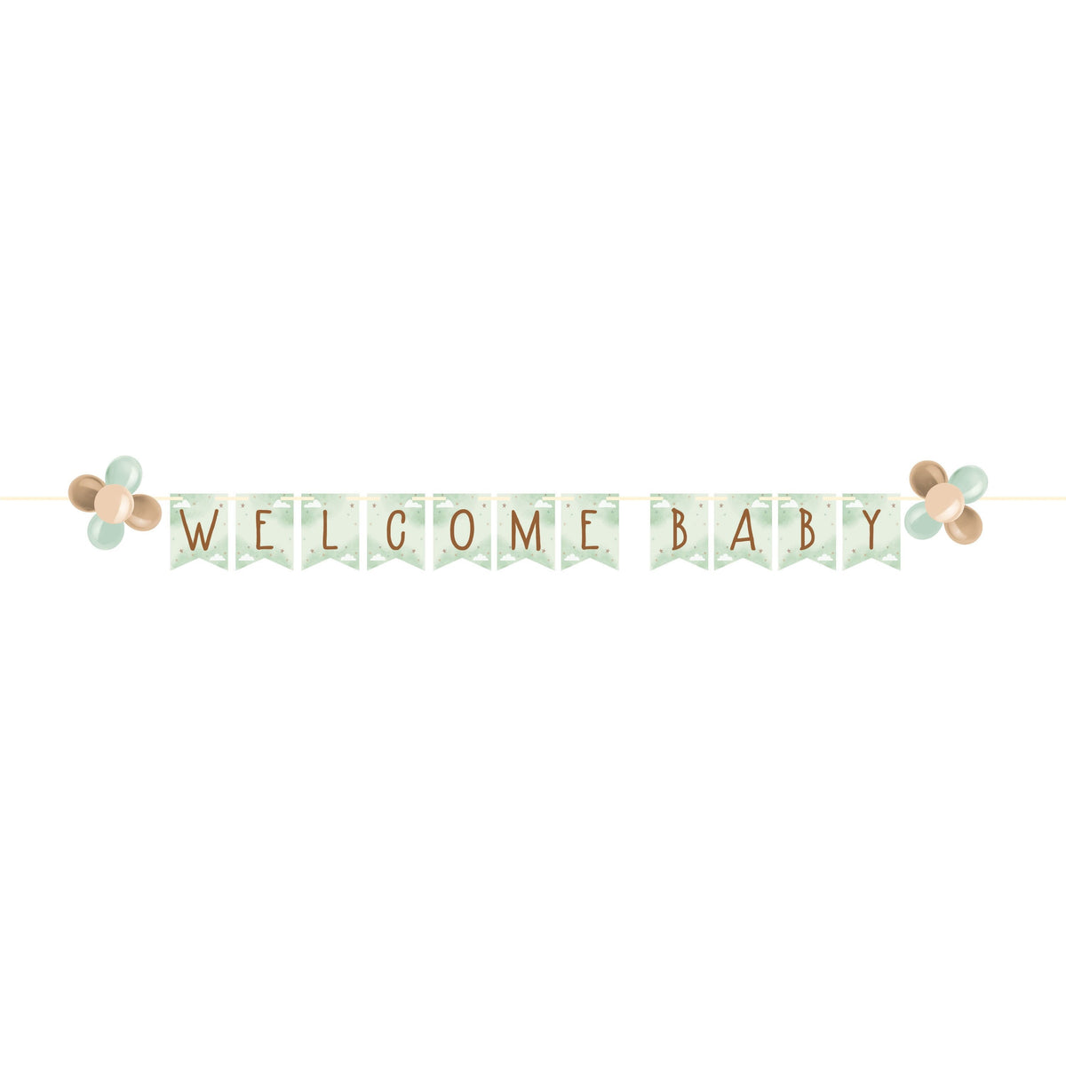 Welcome Baby Banner - Teddy Bear Baby Shower Banner, Welcome Baby Party Supplies, Baby Shower Banner Garland, Bear Baby Shower Decorations