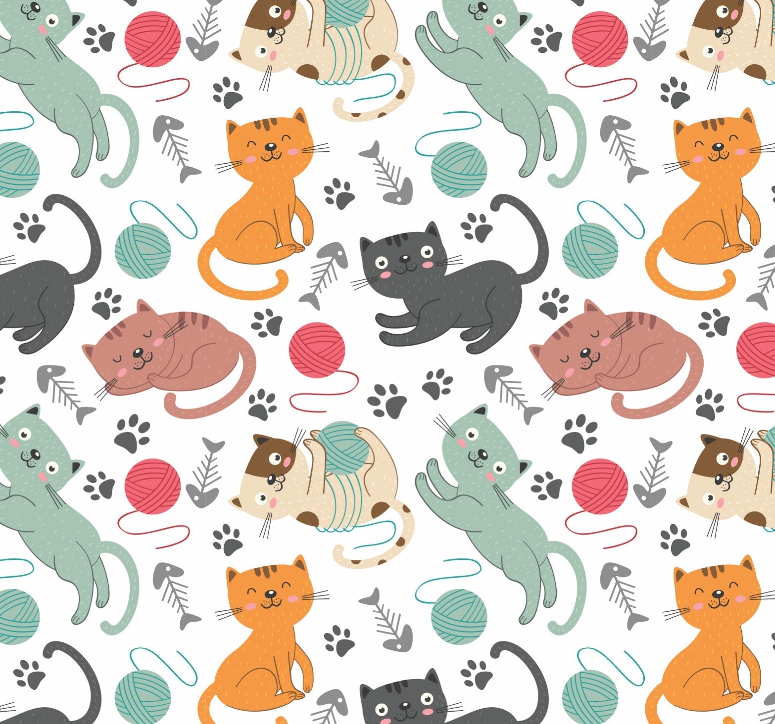 Kitten Wrapping Paper - Stesha Party