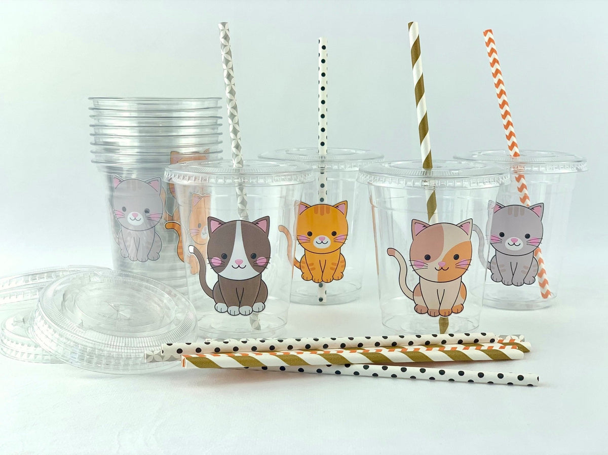 Kitty Cat Themed Party Cups - Stesha Party