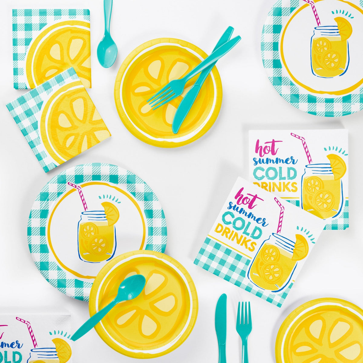 Lemon Themed Paper Party Napkins - Stesha Party