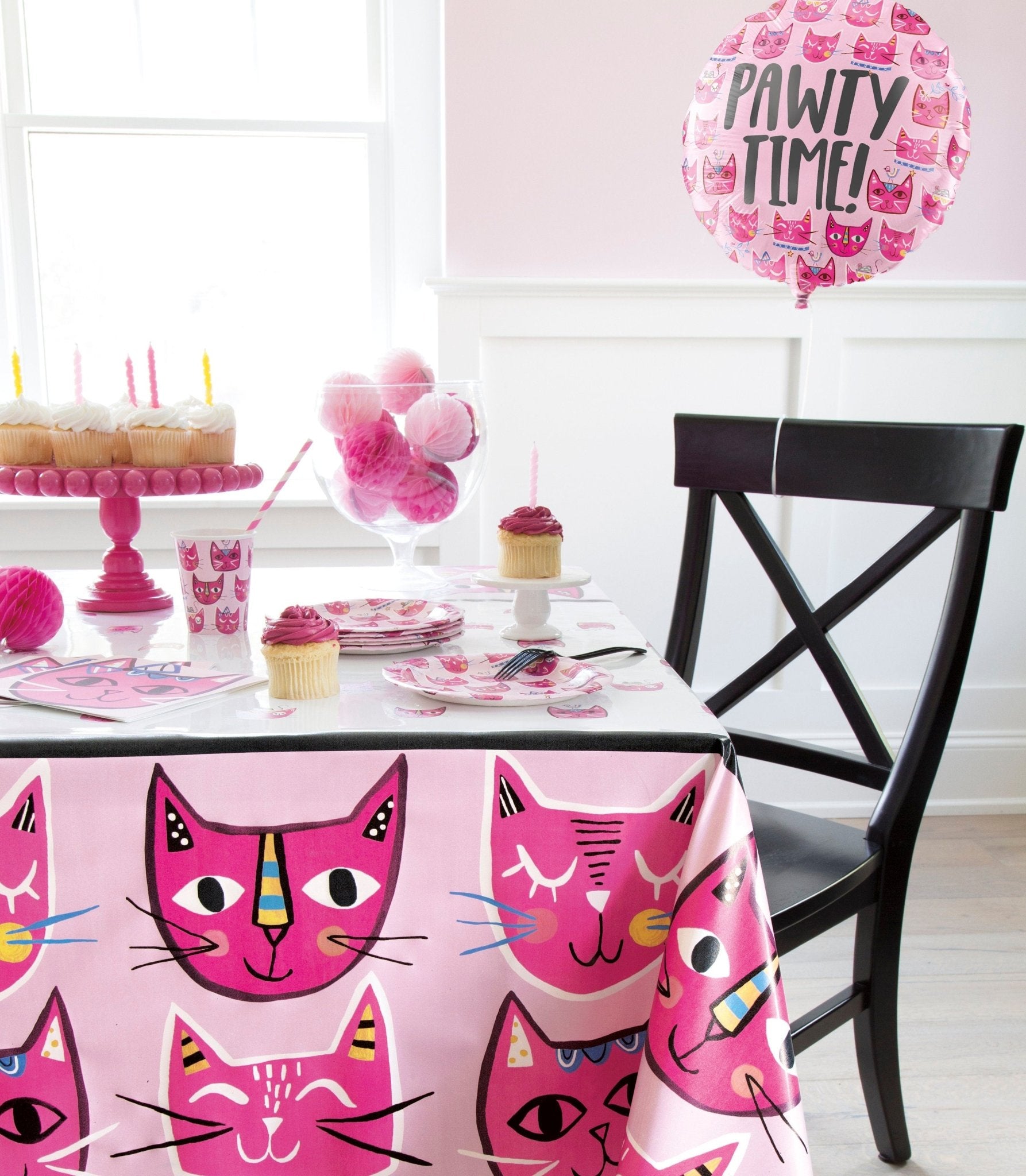 Let's Pawty Cat Banner - Stesha Party