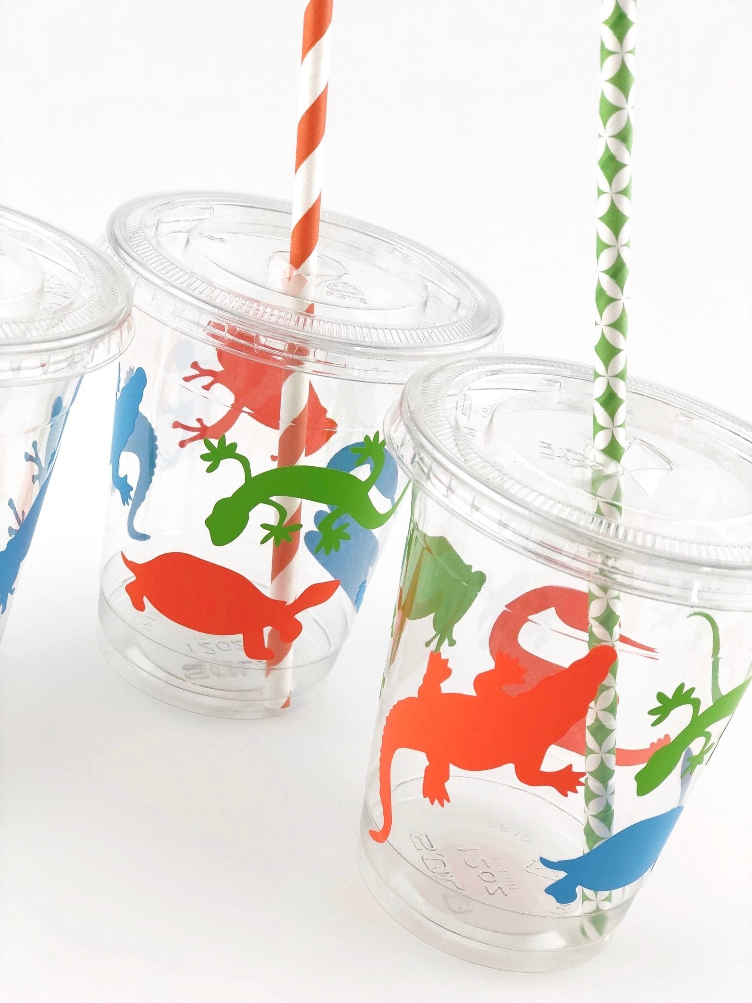 Lidded Clear Reptile Party Cup Set - Stesha Party