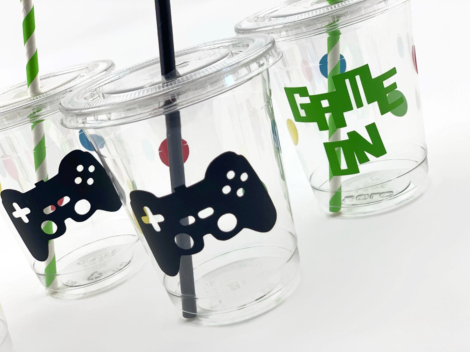 Lidded Video Game Party Cups - Stesha Party