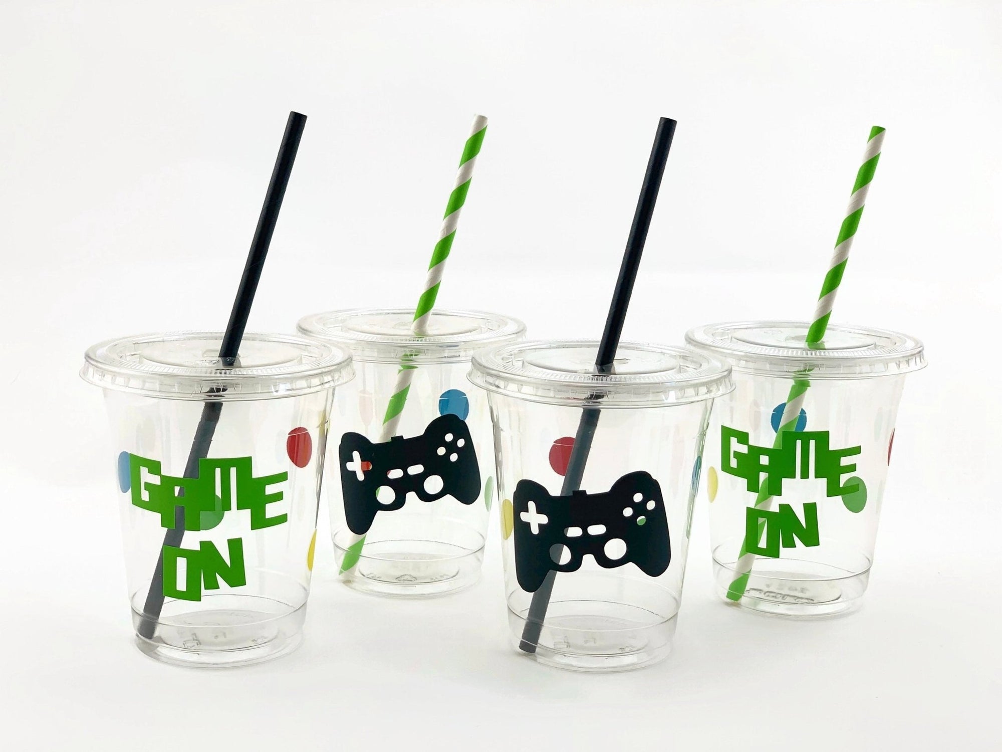 Lidded Video Game Party Cups - Stesha Party