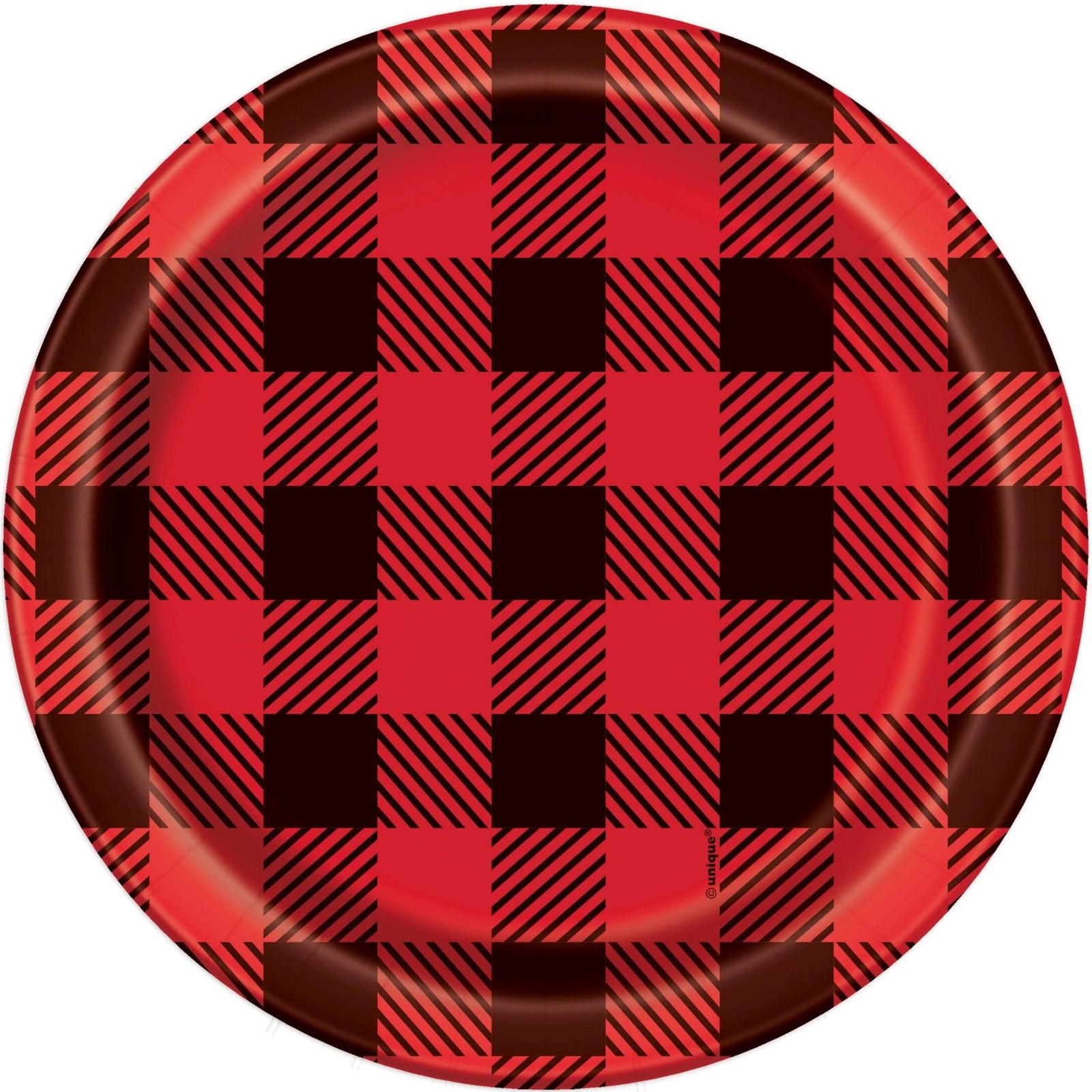 Lumberjack Buffalo Plaid Party Plates - Stesha Party