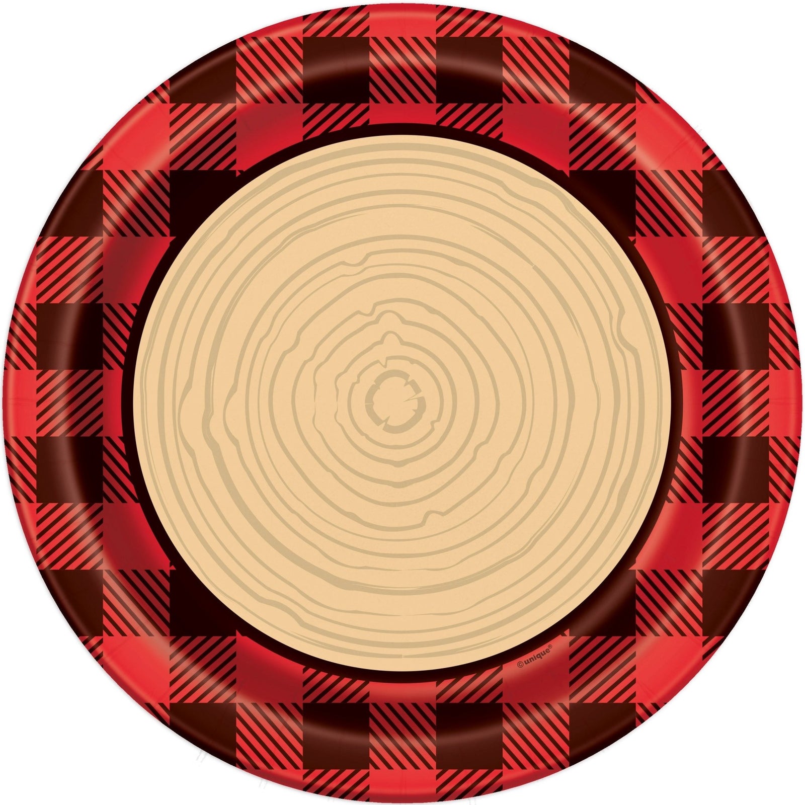 Lumberjack Wood Grain Party Plates - Stesha Party