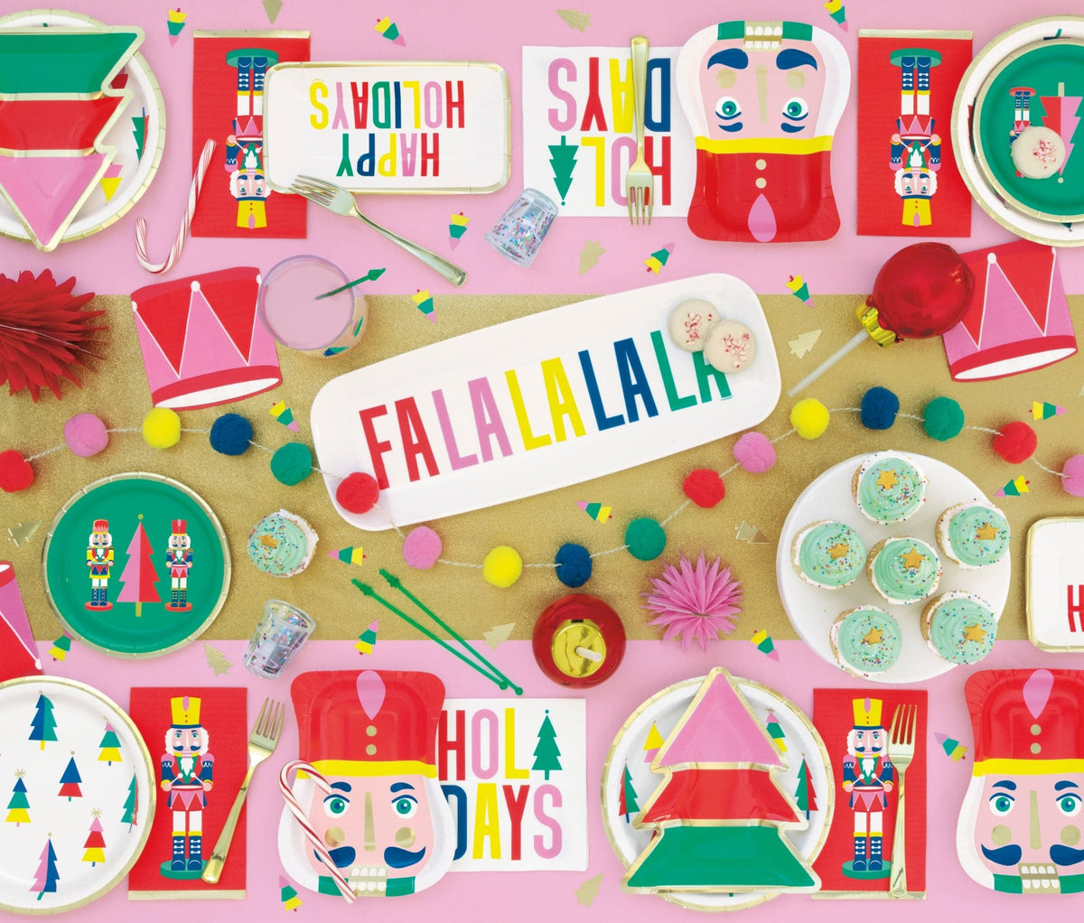 Merry & Bright Happy Holidays Napkins 16ct - Stesha Party