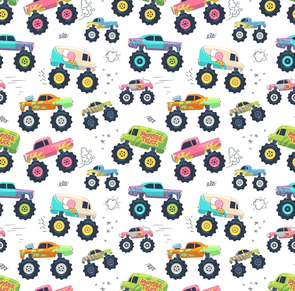 Monster Truck Gift Wrap - Stesha Party