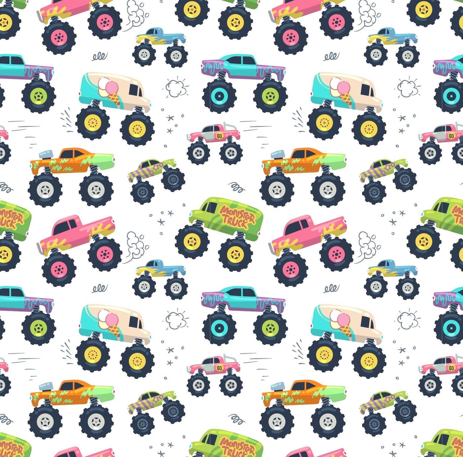 Monster Truck Gift Wrap - Stesha Party