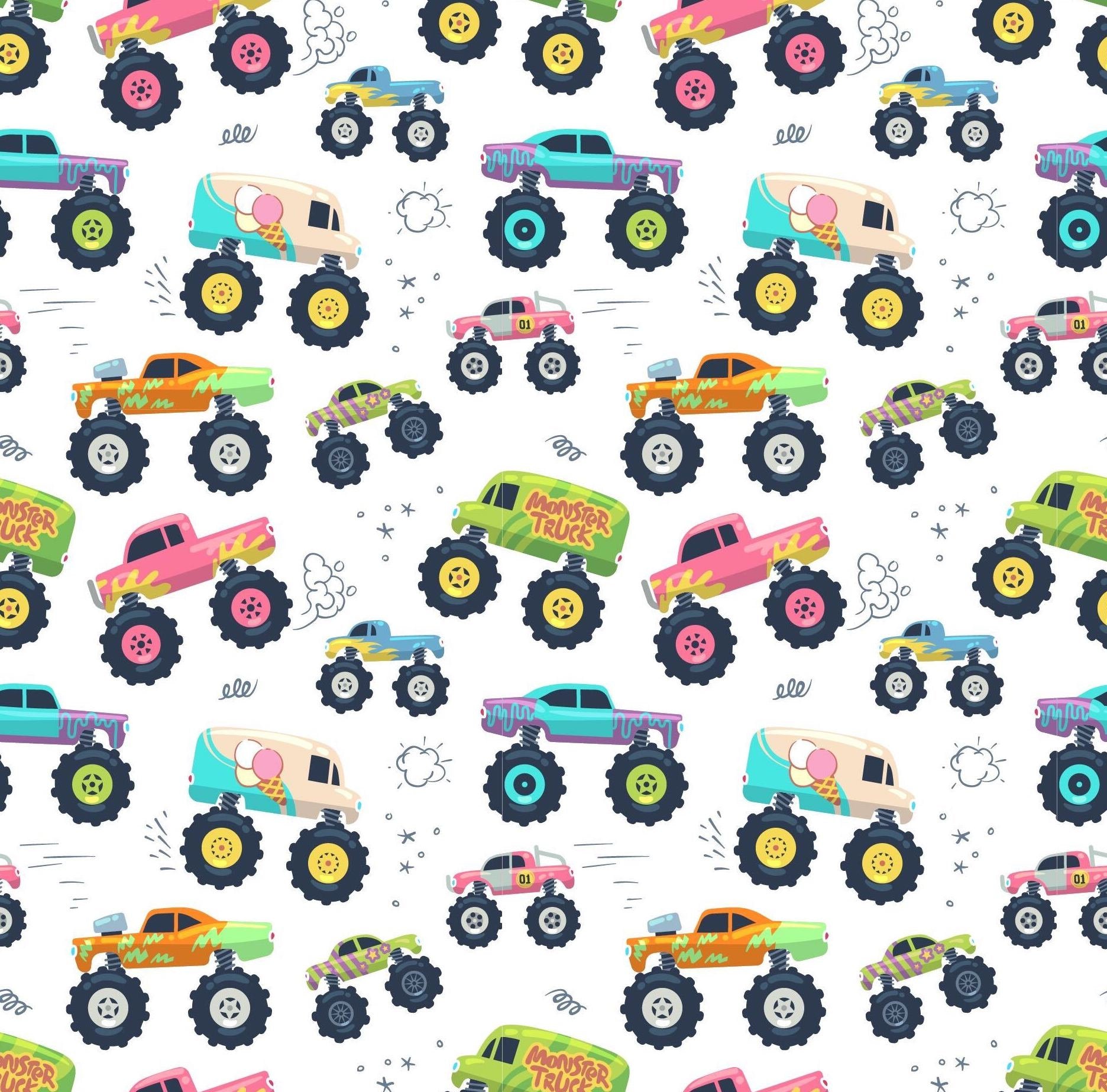 Monster Truck Gift Wrap - Stesha Party