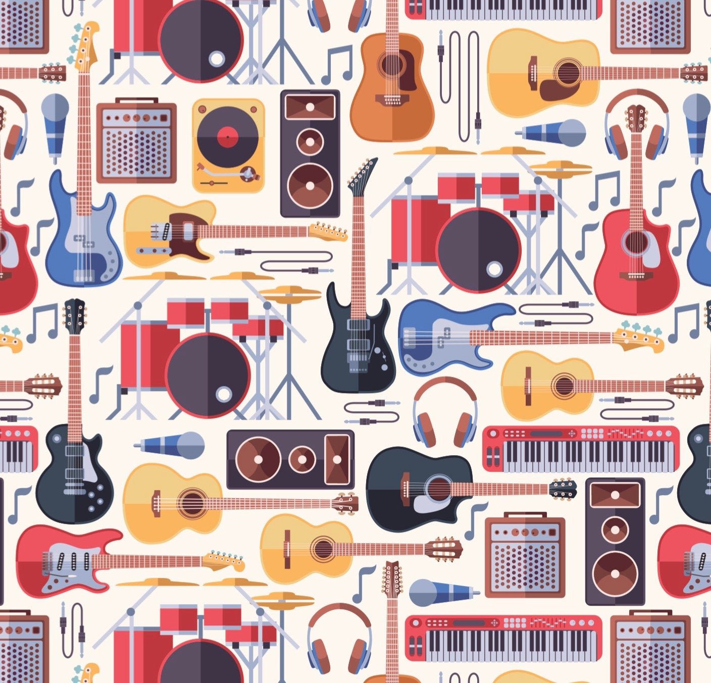 Musical Instruments Gift Wrap - Stesha Party