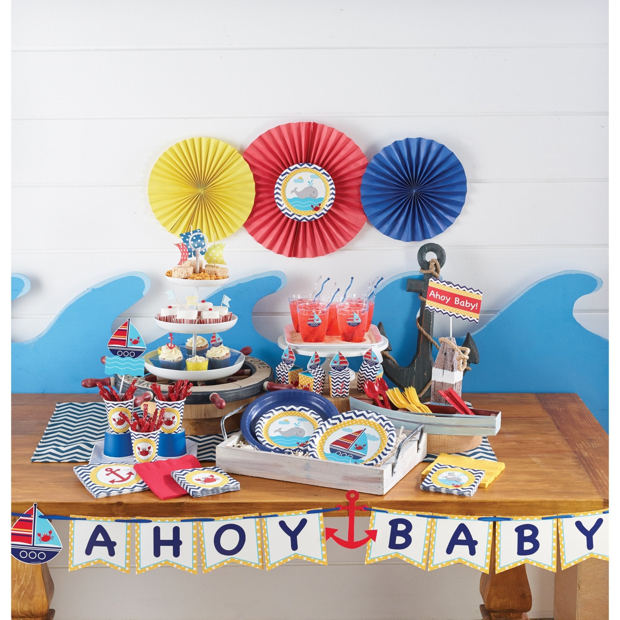 Nautical Themed Party Cupcake Toppers - Stesha Party - birthday boy, Boy  Baby Shower, boy birthday