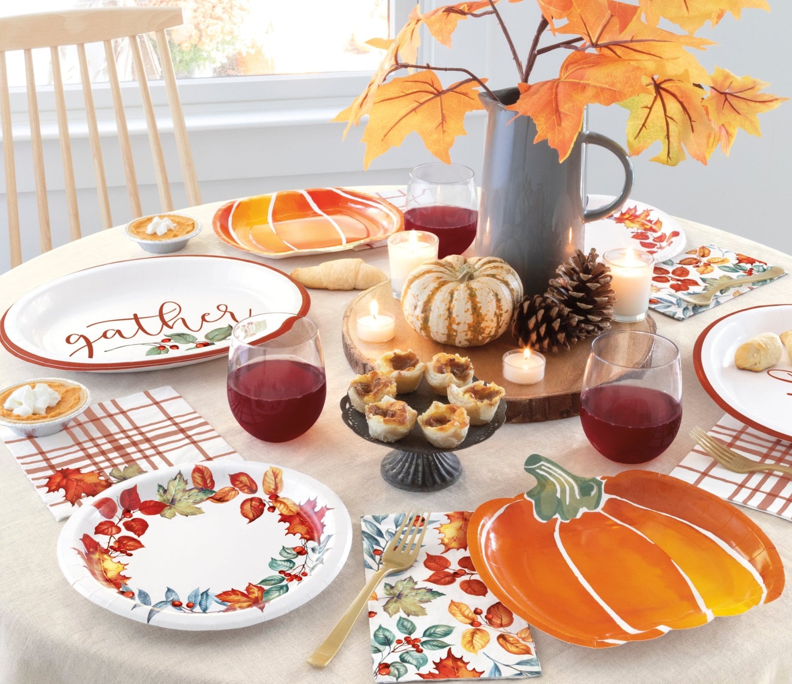Orange Pumpkin Shaped Party Plates 8ct - Stesha Party