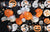 Orange, Silver & Black Balloon Table Centerpiece & Confetti - Stesha Party