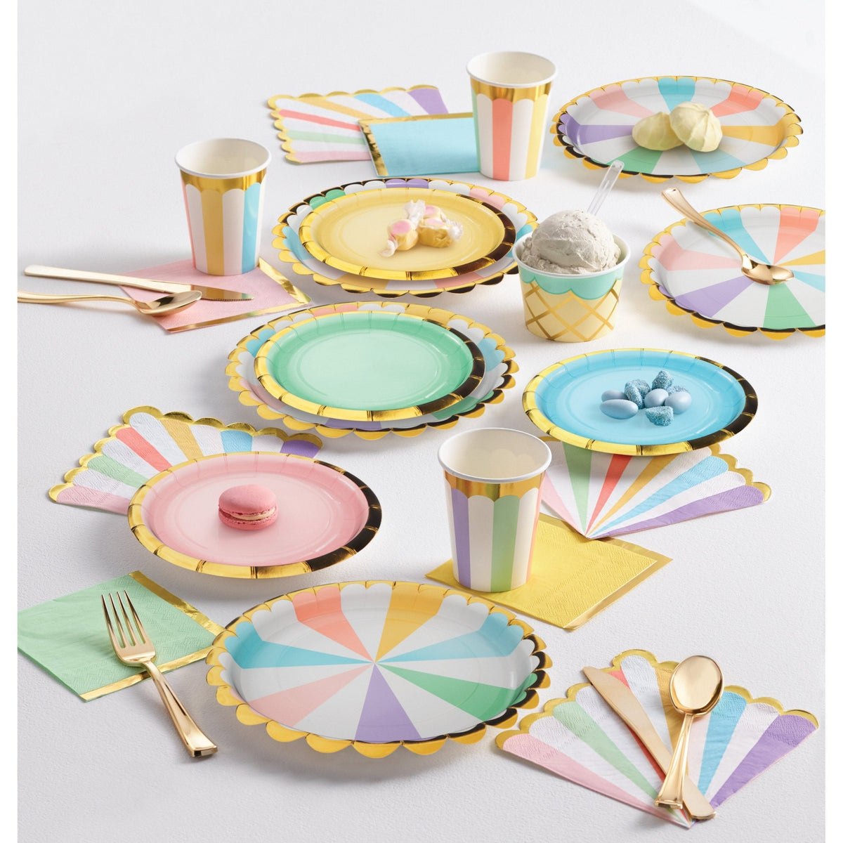 Pastel Party Gold Foil Napkins - Stesha Party