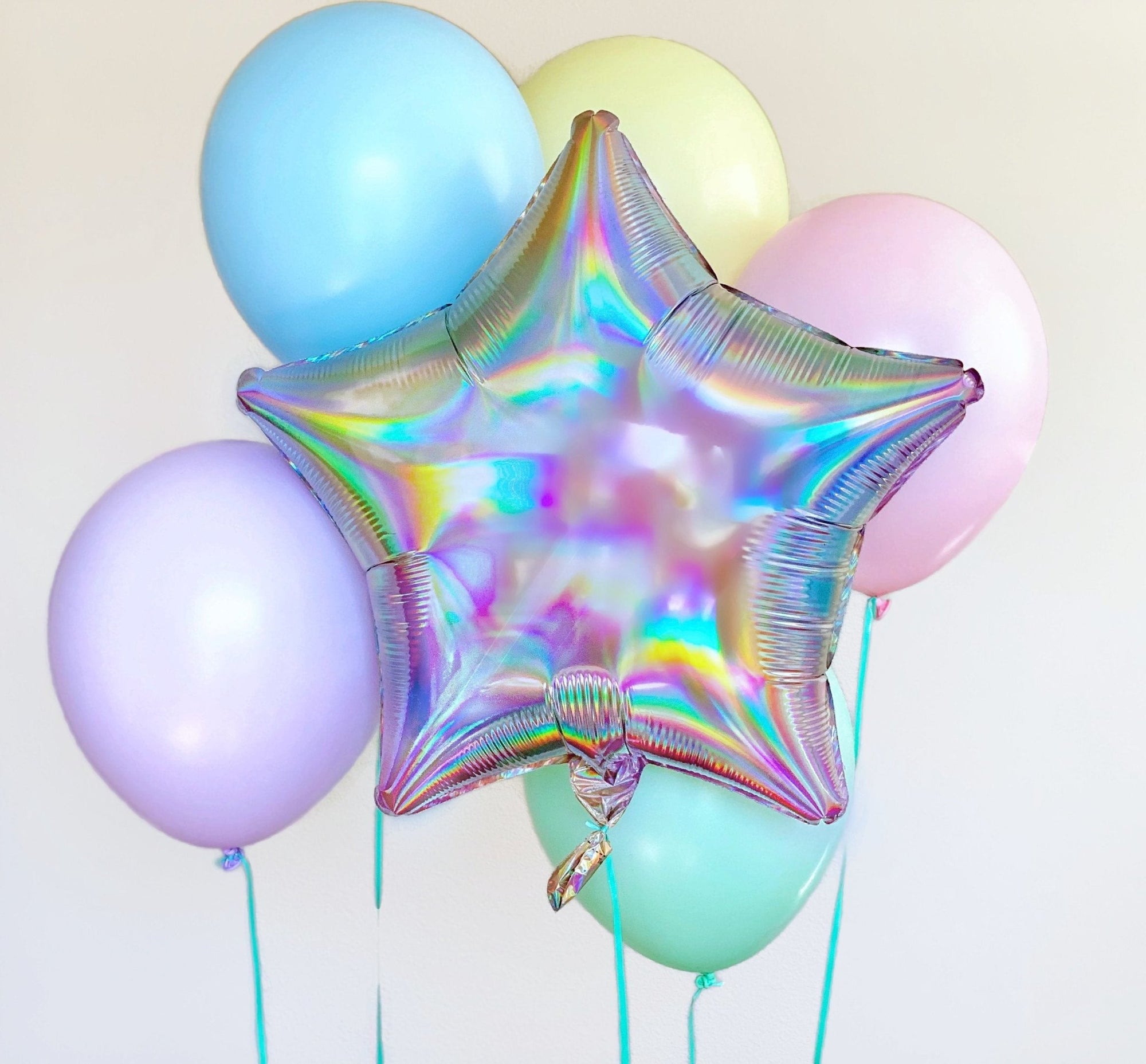 Pastel Rainbow Balloon Bouquet - Stesha Party