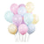 Pastel Rainbow Latex Balloons 15ct - Stesha Party