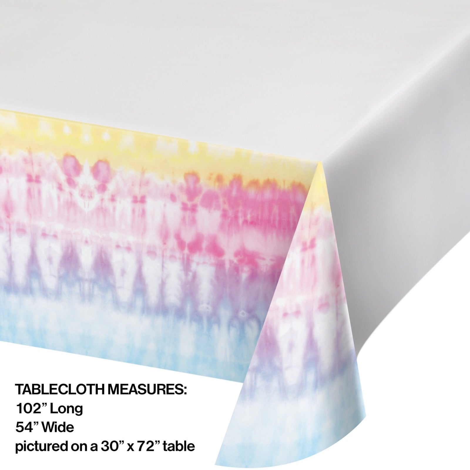 Pastel Tie Dye Party Tablecloth - Stesha Party