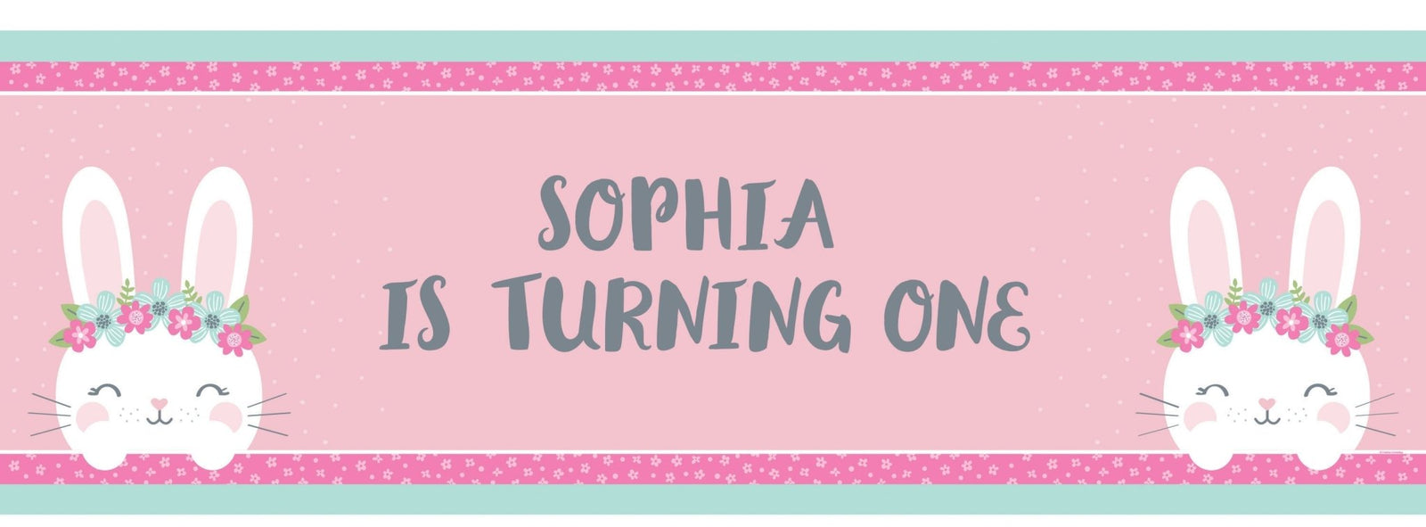 Personalized Bunny Party Banner - Stesha Party